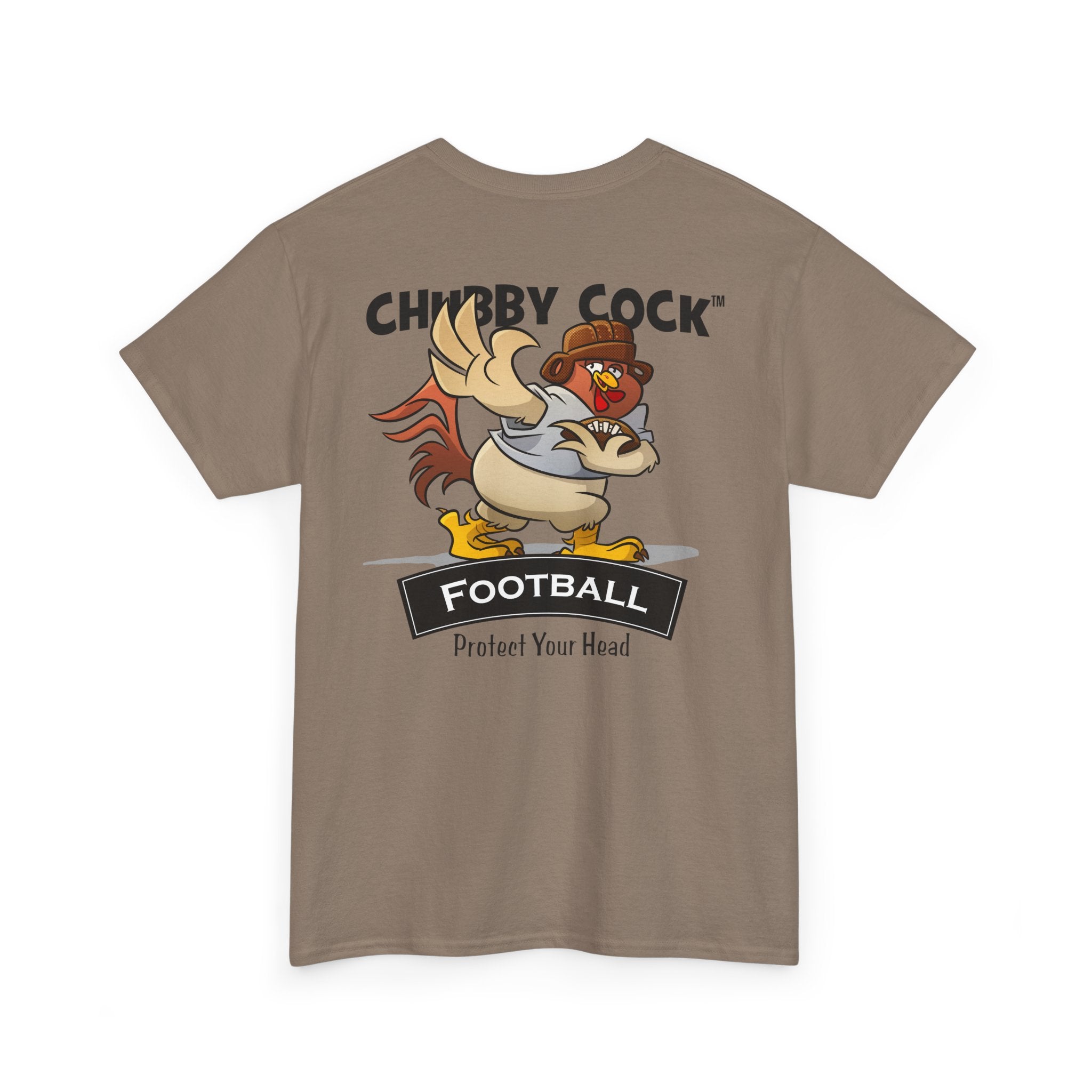 Chubby Cock  Football T-Shirt - Funny -  Unisex Heavy Cotton Tee - Quirky Rooster Graphic Shirt - Casual Football Tee - Gift for Sports Fans