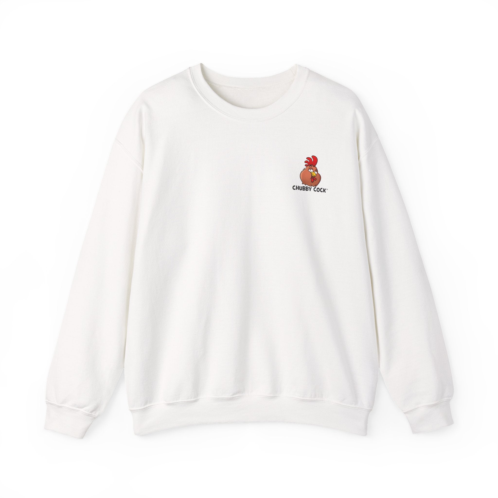 Chubby Cock Original Crewneck Sweatshirt - Unisex Heavy Blend™ Pullover - Farm-Themed Rooster Graphic Sweater - Cozy Casual Sweatshirt