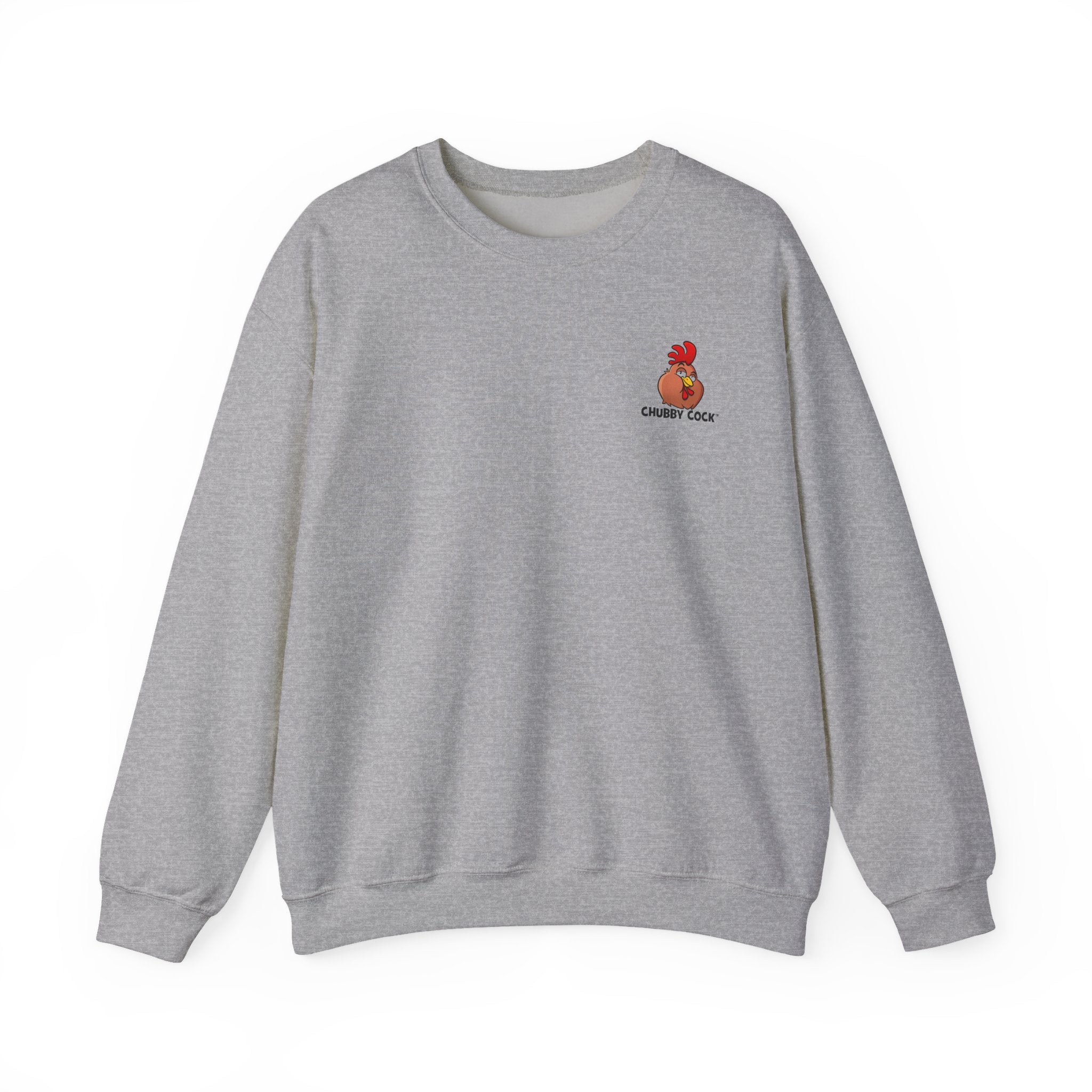 Chubby Cock Original Crewneck Sweatshirt - Unisex Heavy Blend™ Pullover - Farm-Themed Rooster Graphic Sweater - Cozy Casual Sweatshirt