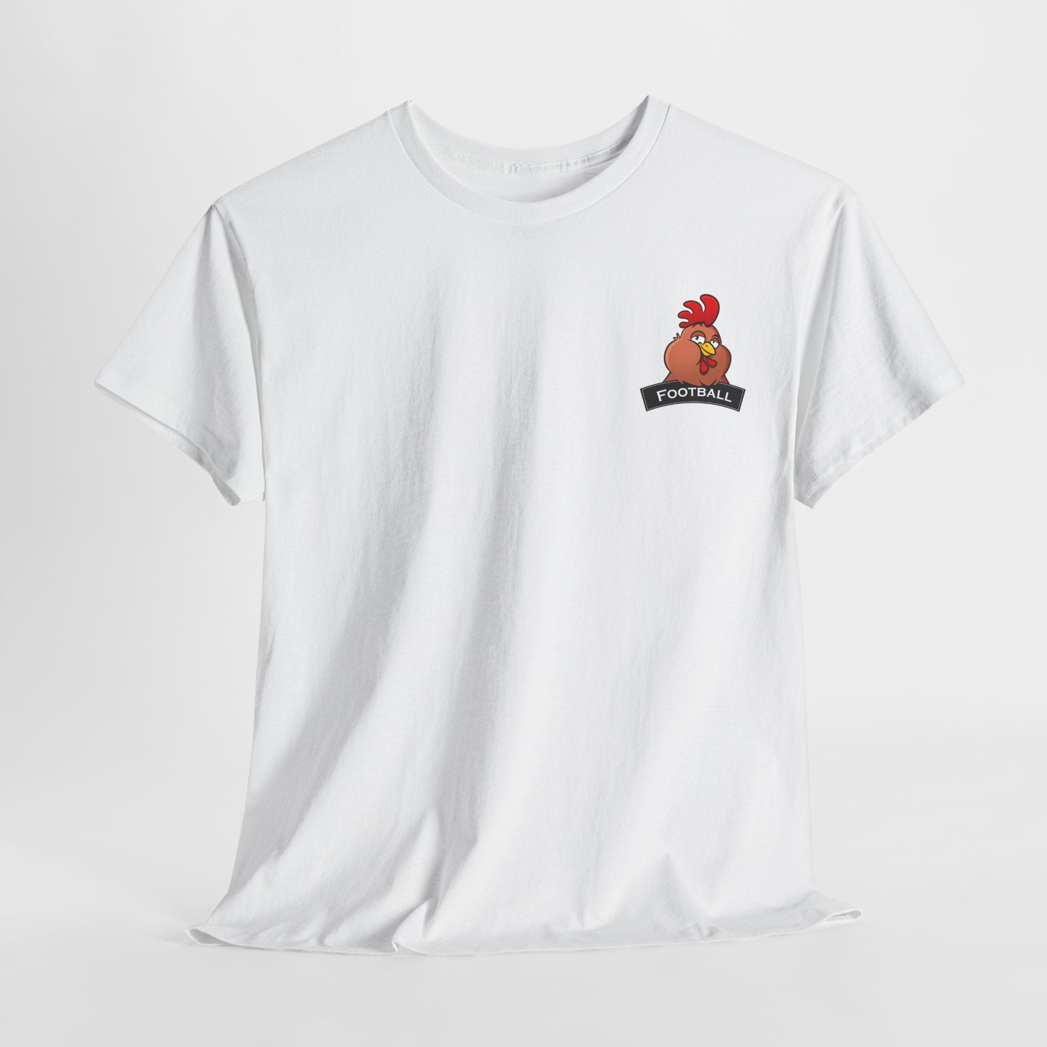 Chubby Cock  Football T-Shirt - Funny -  Unisex Heavy Cotton Tee - Quirky Rooster Graphic Shirt - Casual Football Tee - Gift for Sports Fans