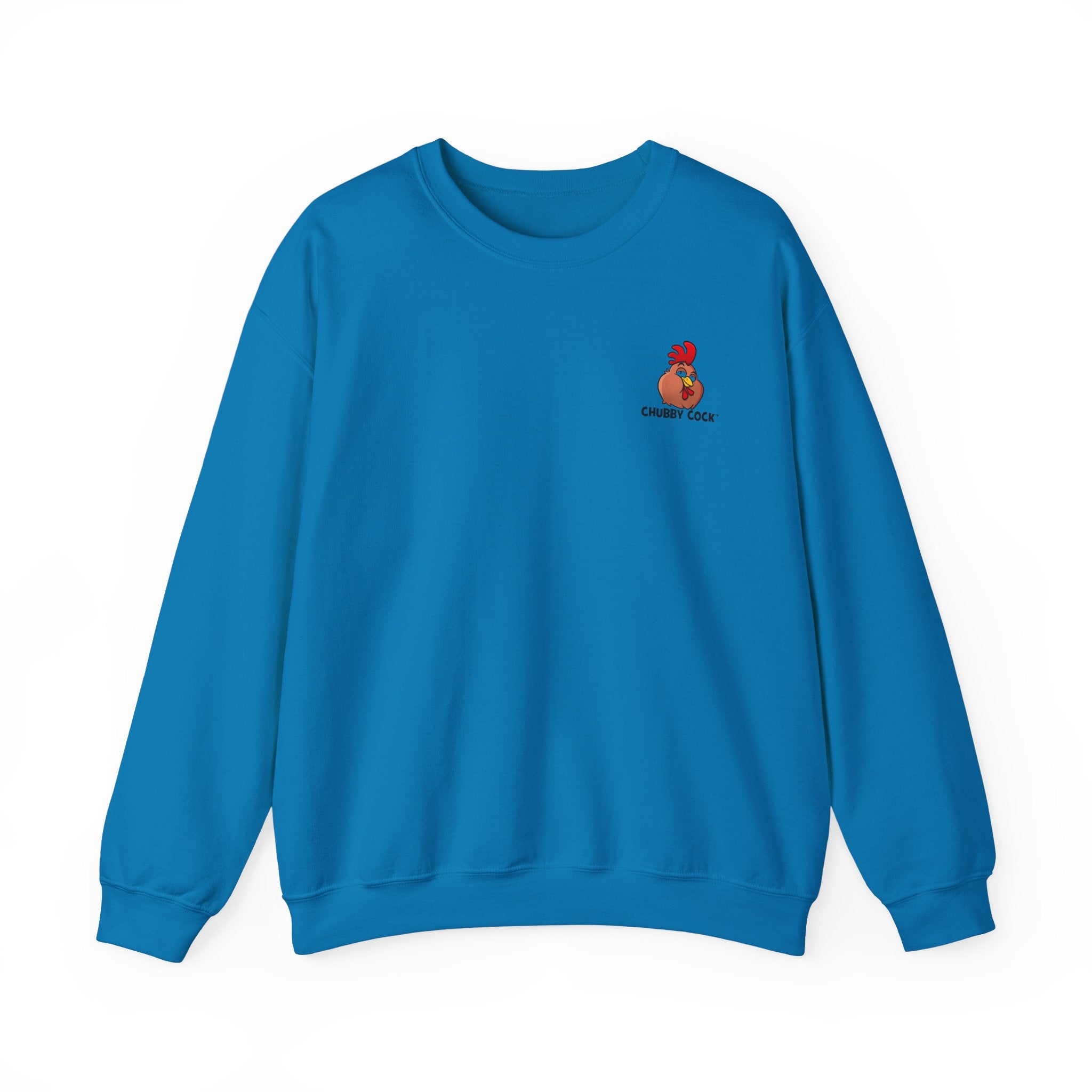 Chubby Cock Original Crewneck Sweatshirt - Unisex Heavy Blend™ Pullover - Farm-Themed Rooster Graphic Sweater - Cozy Casual Sweatshirt