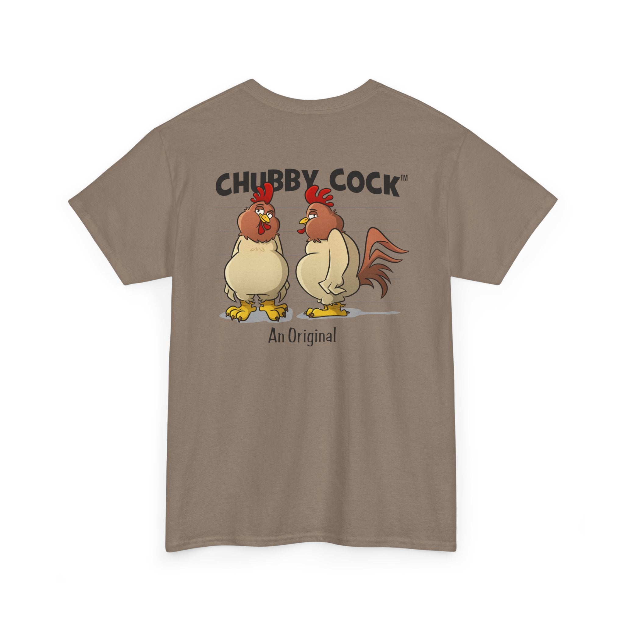 Chubby Cock Original T-Shirt - Unisex Heavy Cotton Tee - Farm-Themed Rooster Graphic Shirt - Casual Funny Animal Tee - Gift for Him or Her