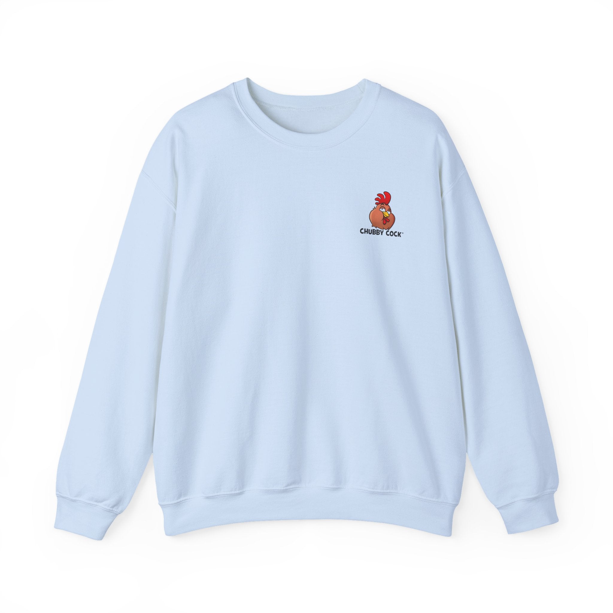 Chubby Cock Original Crewneck Sweatshirt - Unisex Heavy Blend™ Pullover - Farm-Themed Rooster Graphic Sweater - Cozy Casual Sweatshirt