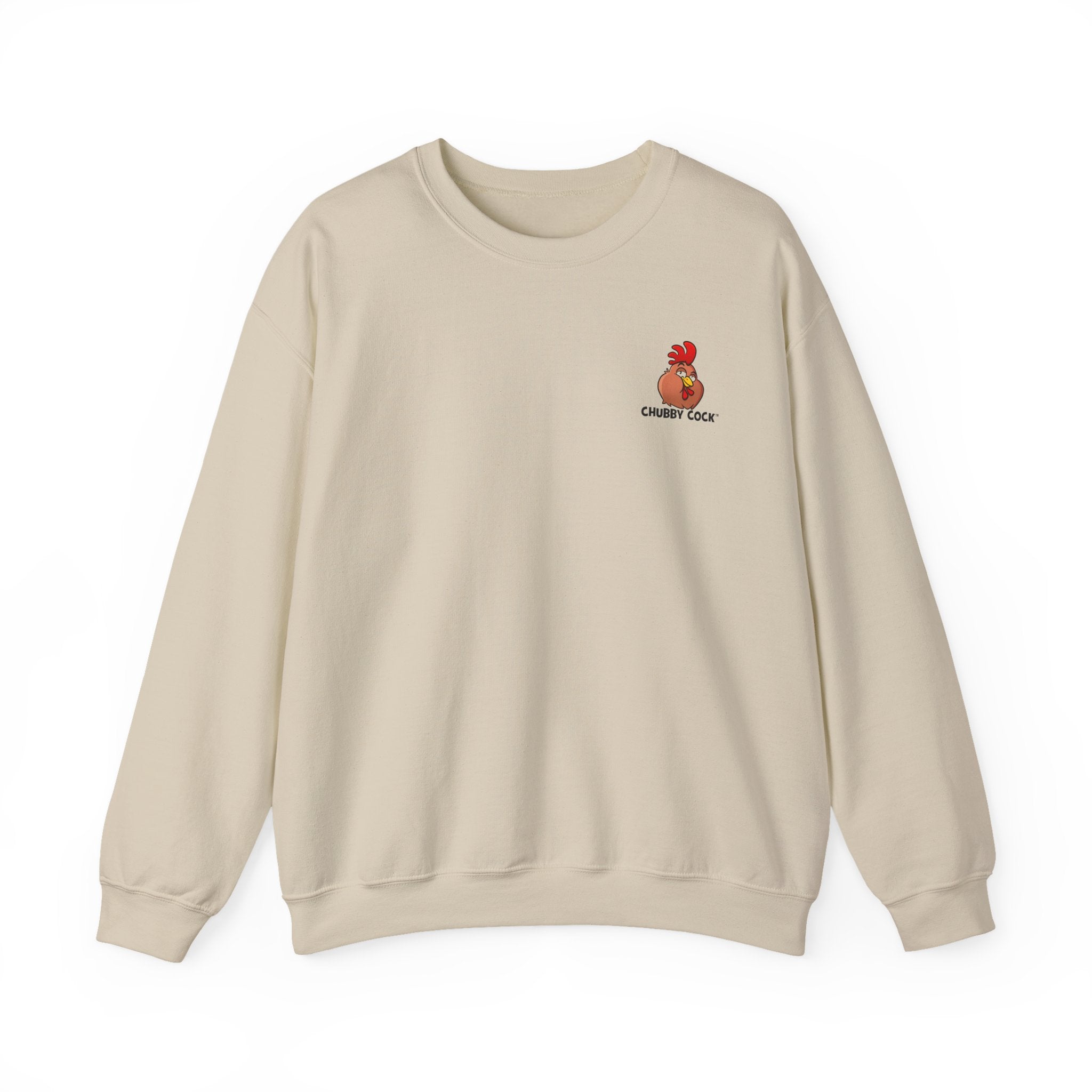 Chubby Cock Original Crewneck Sweatshirt - Unisex Heavy Blend™ Pullover - Farm-Themed Rooster Graphic Sweater - Cozy Casual Sweatshirt