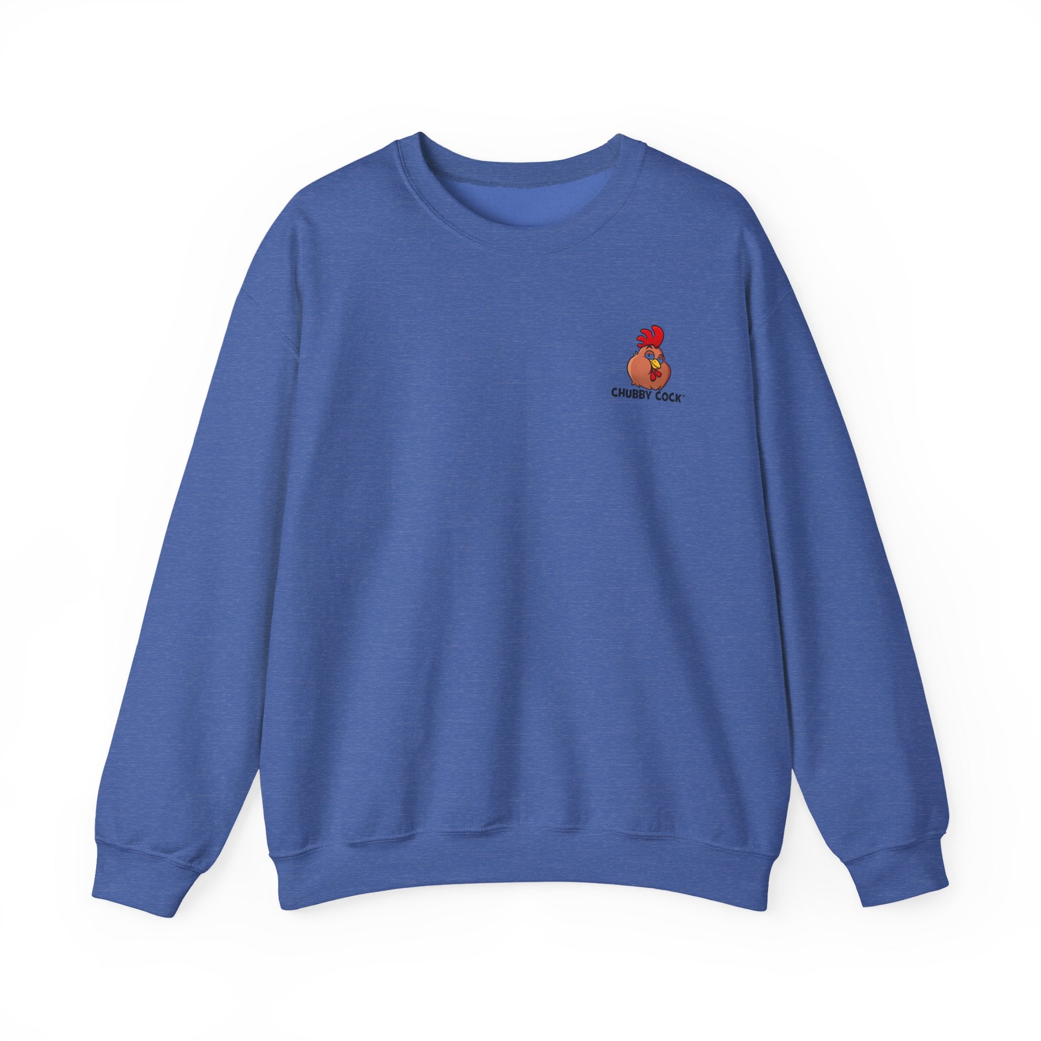 Chubby Cock Original Crewneck Sweatshirt - Unisex Heavy Blend™ Pullover - Farm-Themed Rooster Graphic Sweater - Cozy Casual Sweatshirt