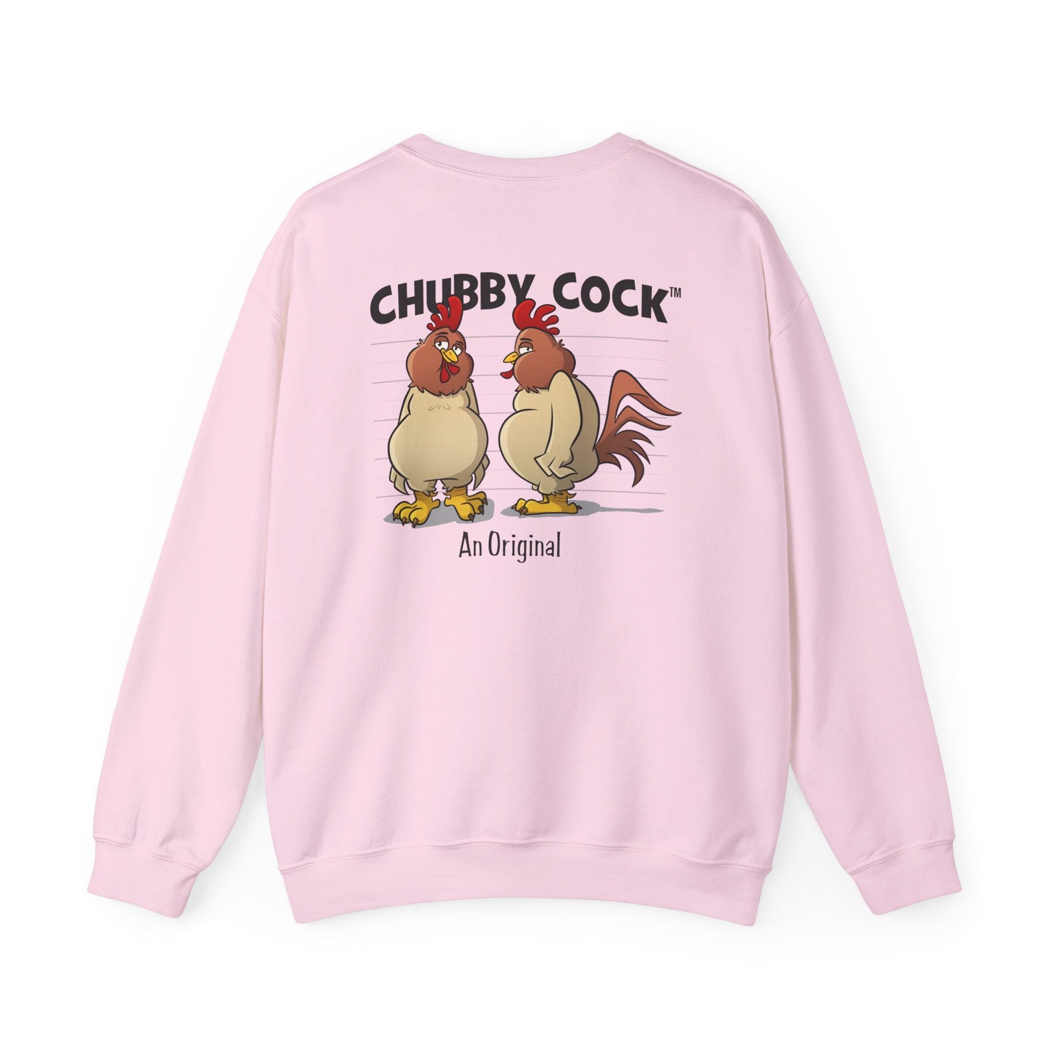 Chubby Cock Original Crewneck Sweatshirt - Unisex Heavy Blend™ Pullover - Farm-Themed Rooster Graphic Sweater - Cozy Casual Sweatshirt